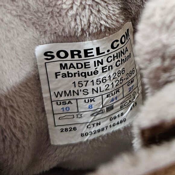 Sorel Winter Weather Duck Rain Outdoor Fancy Lace II Boots womens size 10 - Picture 9 of 9